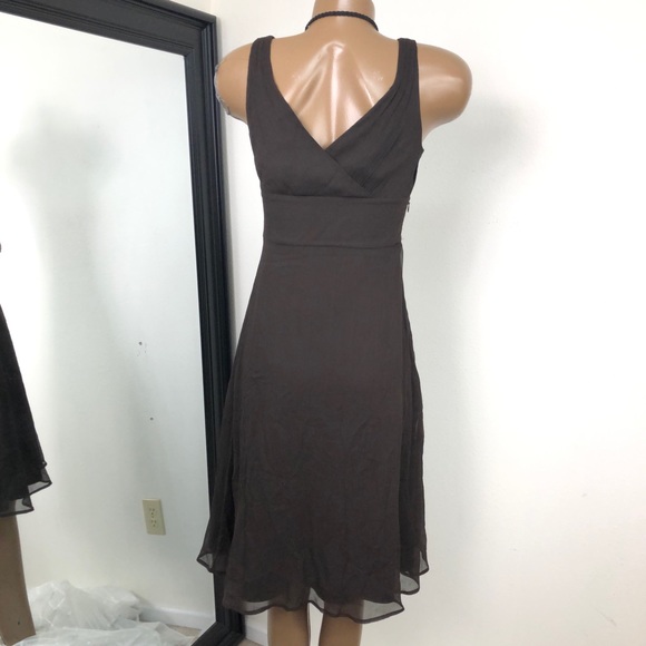 J. Crew Sophia dress in silk tricotine brown sz.0 - Picture 2 of 8